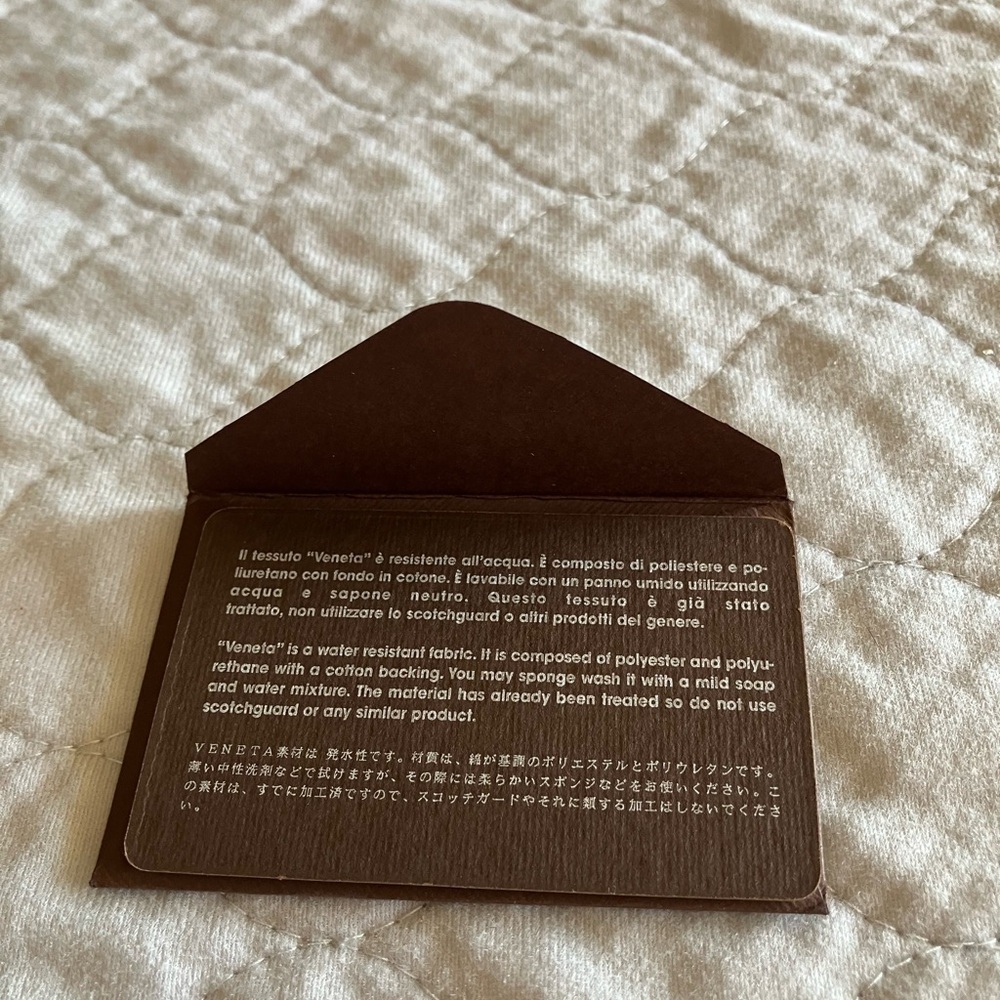BOTEGA VANETTA nylon handbag. Black. 6”x13”. Zip closure. Care card. - Picture 7 of 10